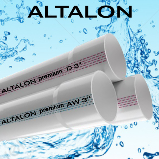 Pipa PVC Altalon Premium Tipe AW dan D Ukuran 1/2" hingga 12"