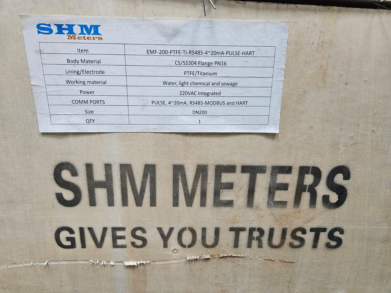 flow meter merk SHM MATERS